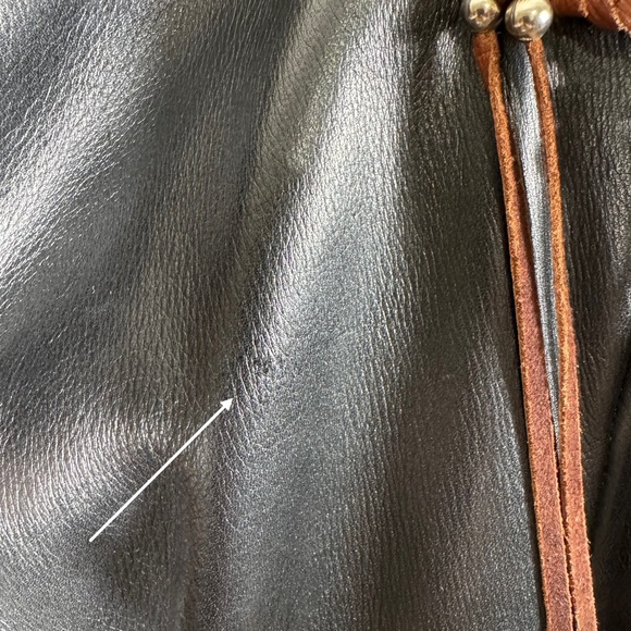 Vintage Arturo Handmade Cropped Fringed Leather Jacket Sz 10 Buttery Soft Black - Picture 7 of 10